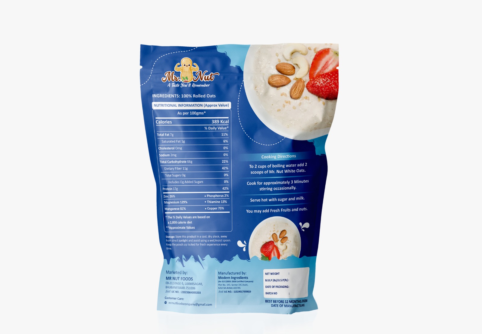 Instant oats