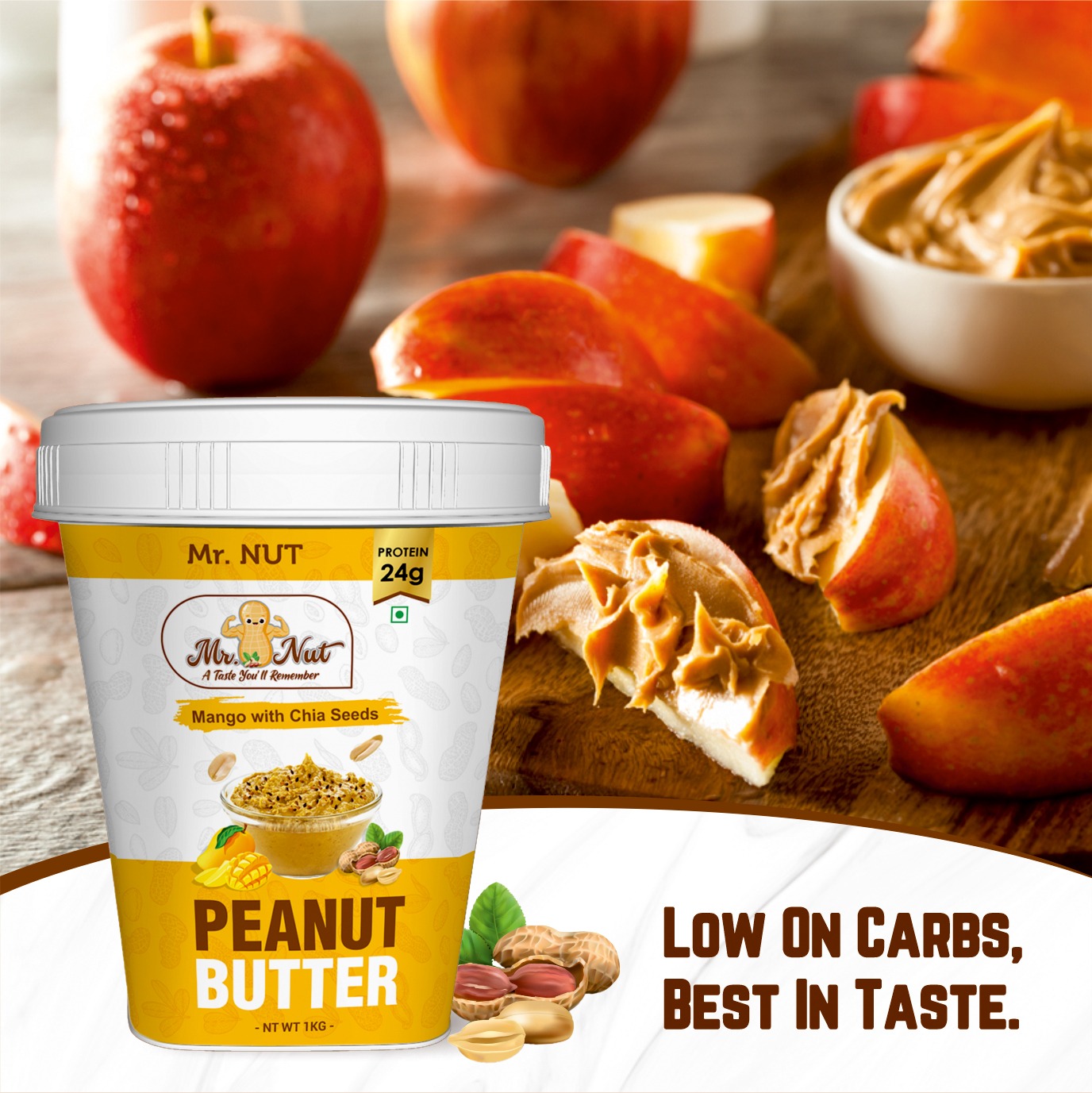 Mango Chia Seeds Peanut Butter 1KG
