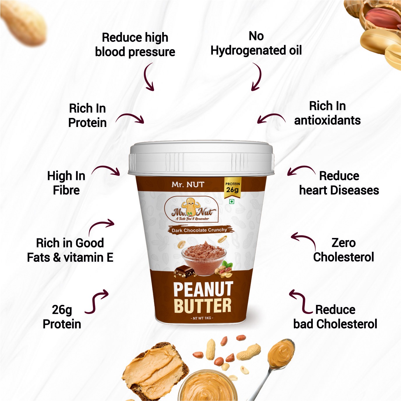 Dark Chocolate Crunchy Peanut Butter